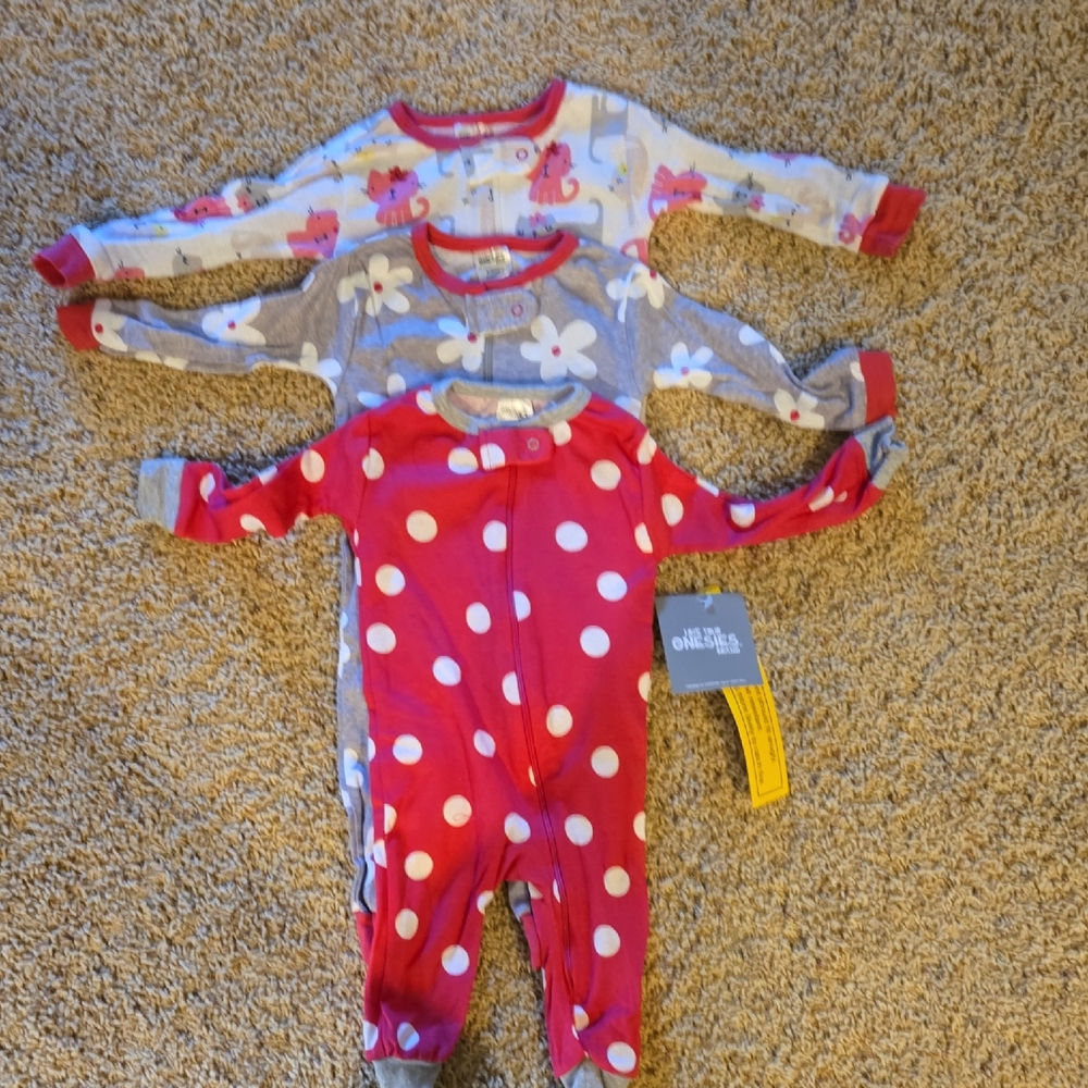 Charming Red Polka Dot Kids Footie